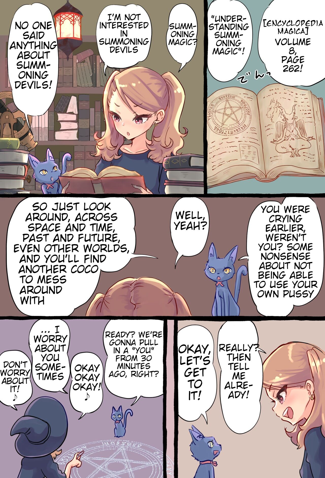 A story about a futanari witch who summons her past self with summoning  magic and has sex with her smaller self - Page 5 - HentaiEra