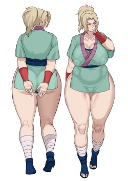 Tsunade With Her Young Outfit