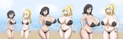 Selene, Lillie, Gloria & Marnie on the Magical beach