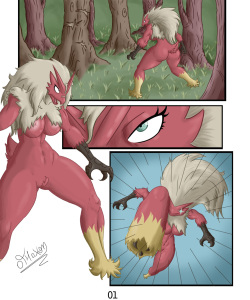 Blaziken attacked by angry bees
