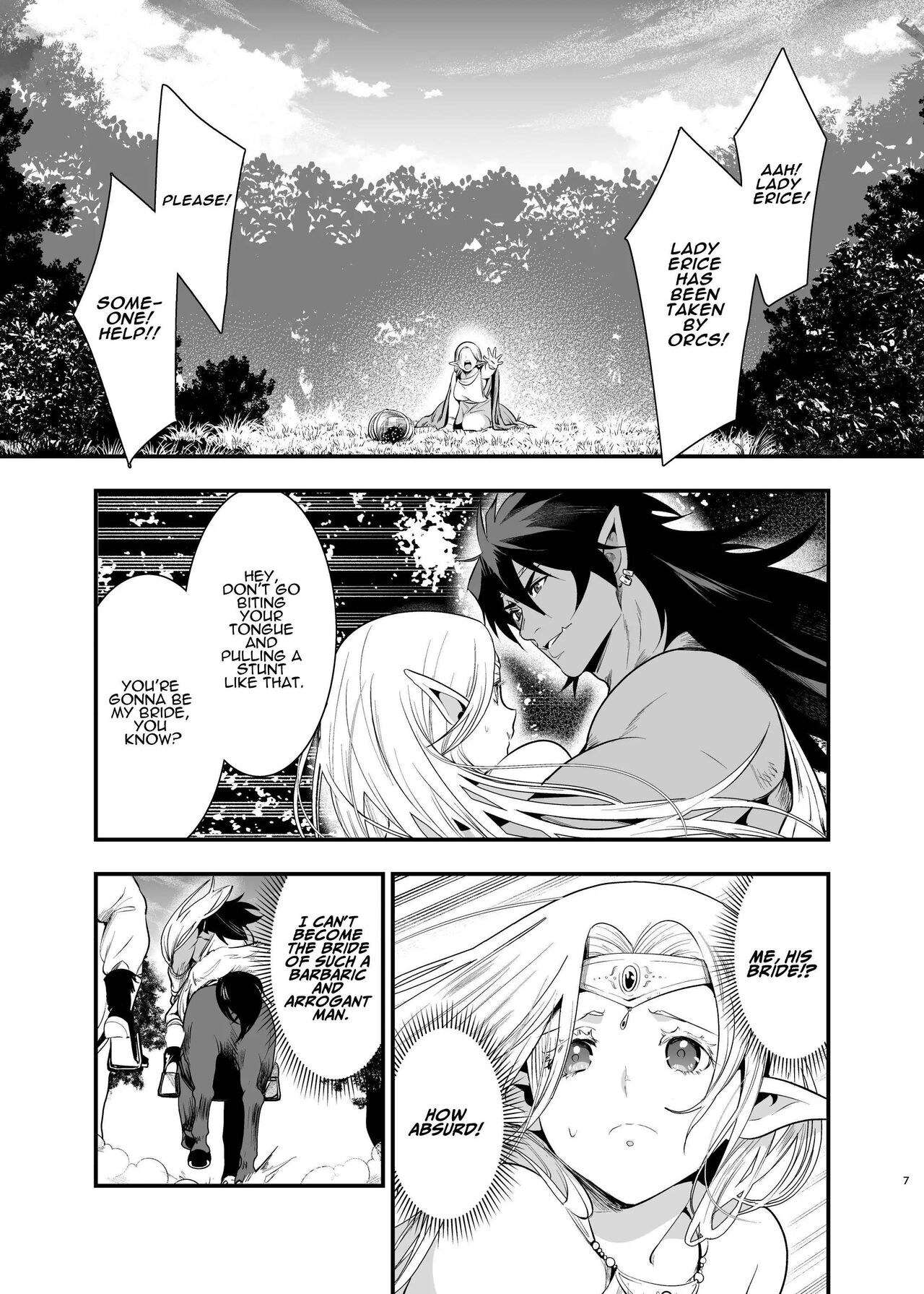 Orc no Hanayome ~Saraware Elf wa Kairaku ni Ochiru~ | Orc Bride ~Abducted  Elf Corrupted by Pleasure~ - Page 5 - HentaiEra